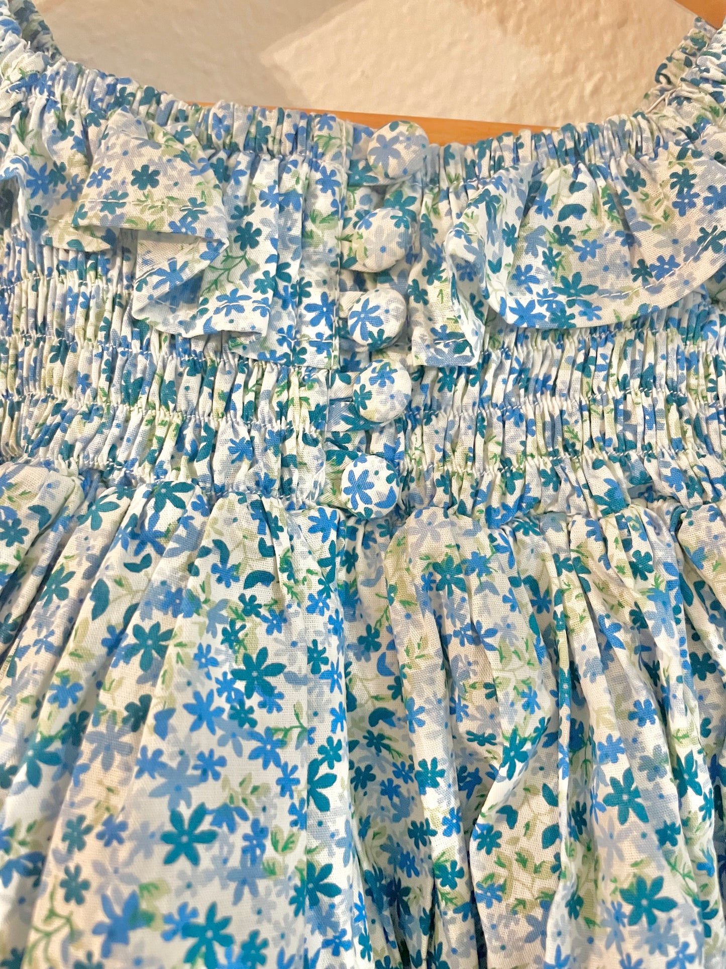 Blue Puff Sleeve Dress
