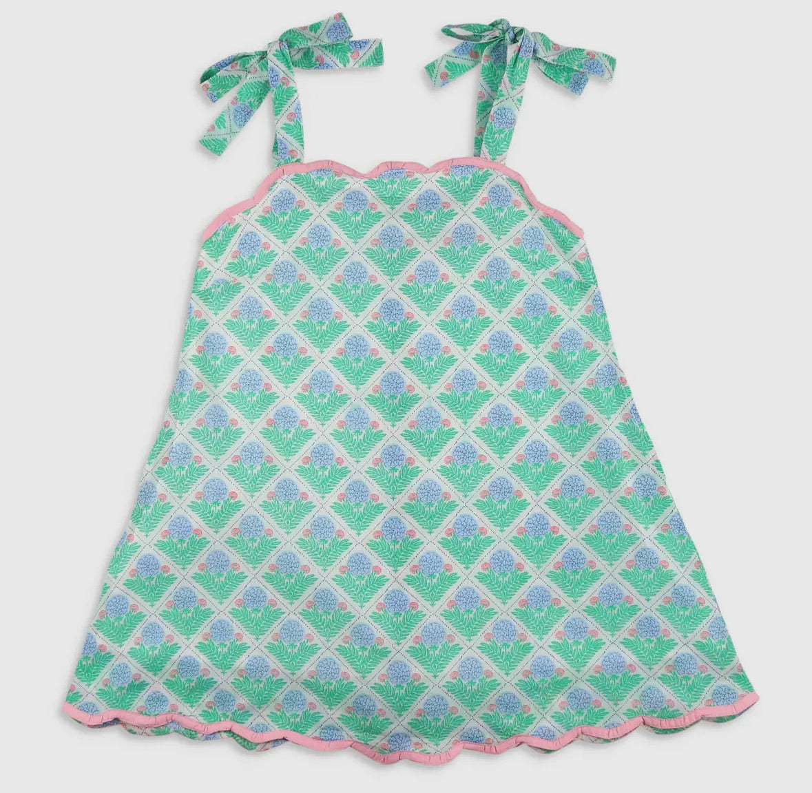 Blossoms Scallop Dress