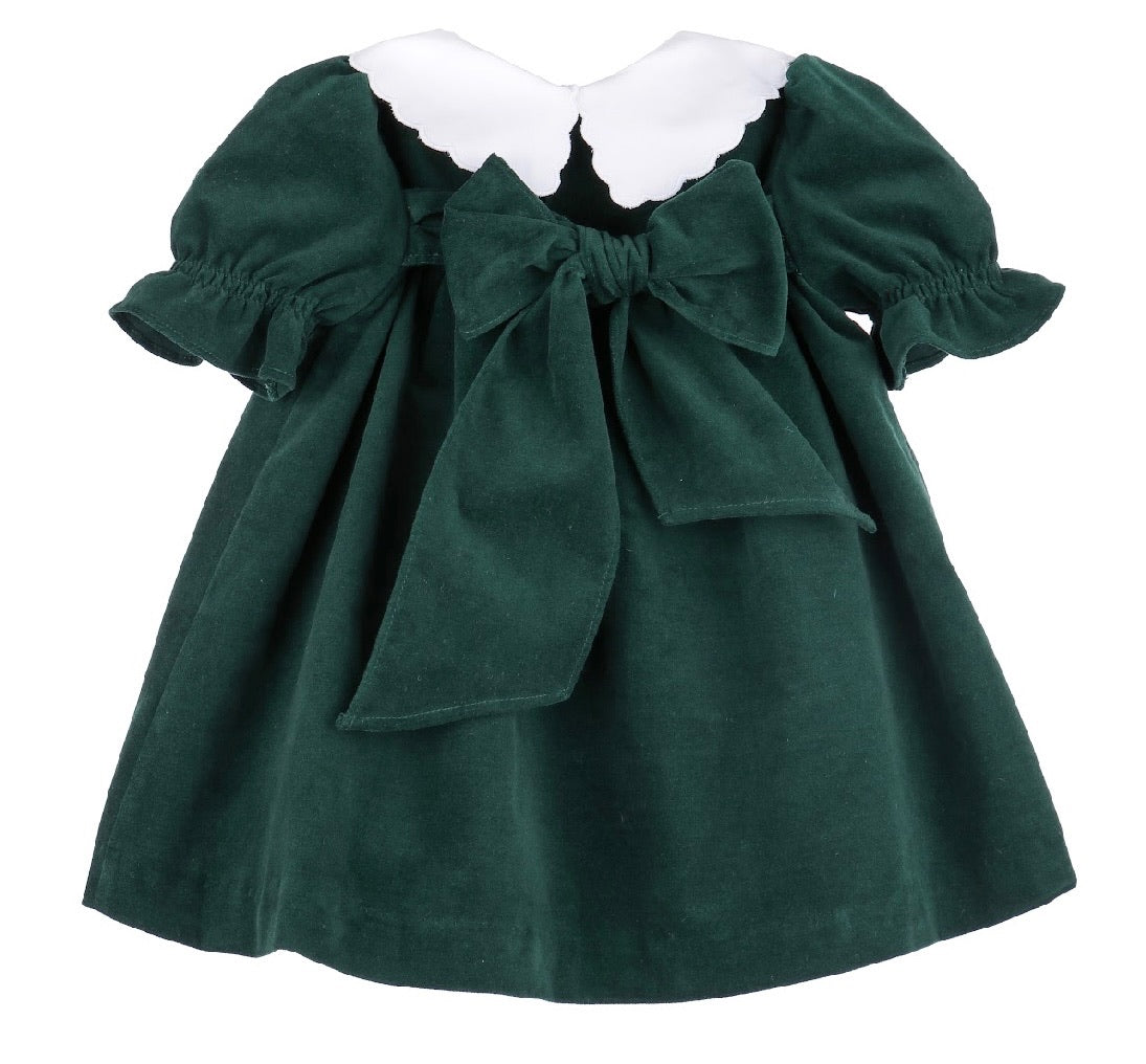 Green Holly Jolly Velvet Miller Dress