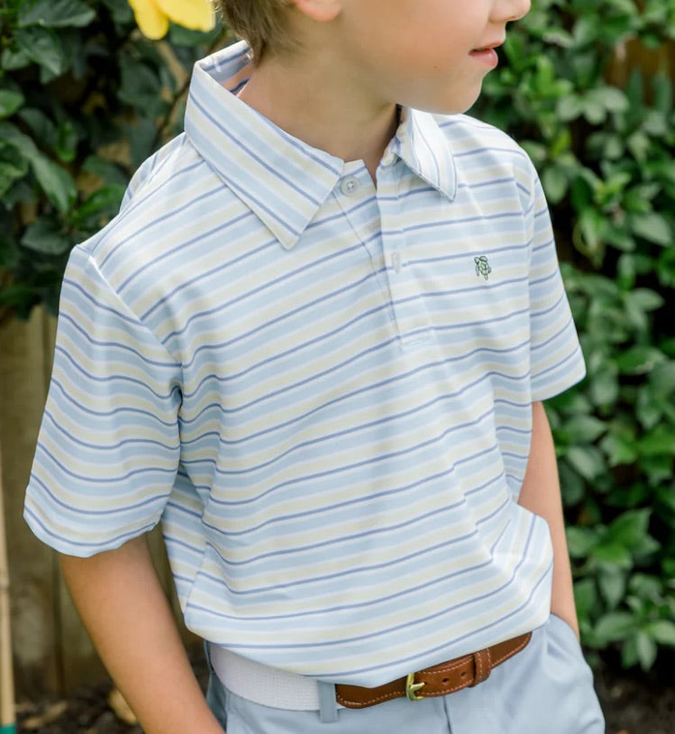 Henry-Stripe Performance Polo