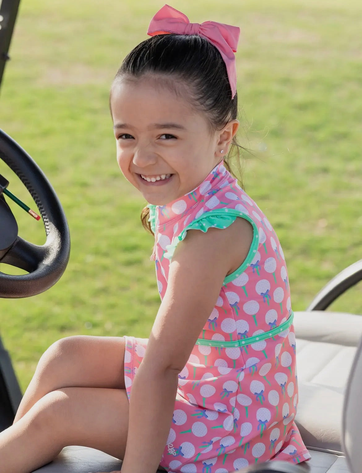 Pink Tee Time Dress & Bike Short Set