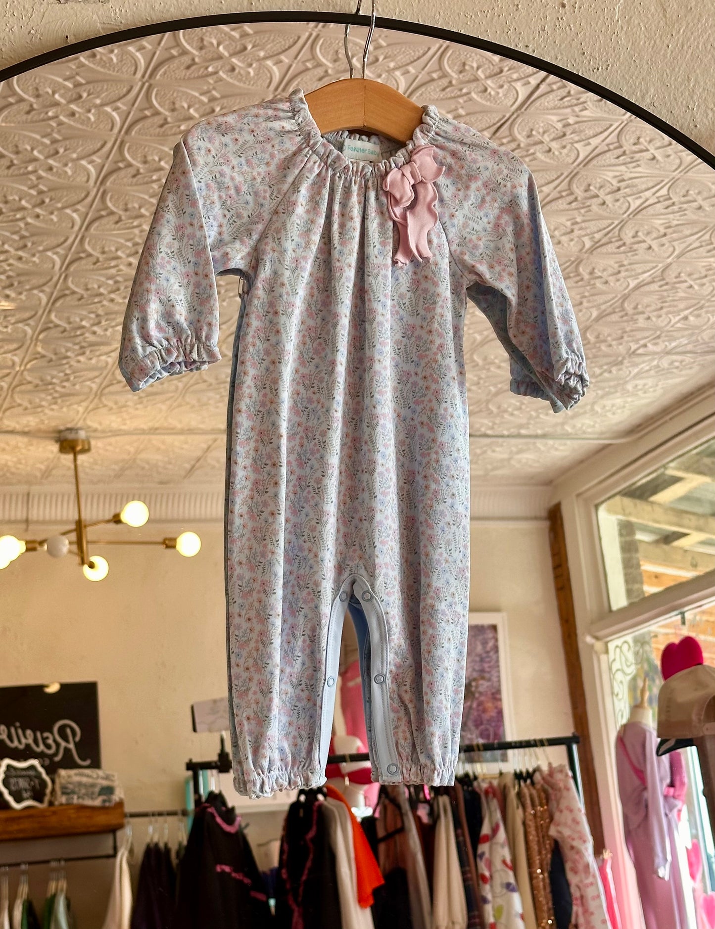 Avery on Baby Blue Romper