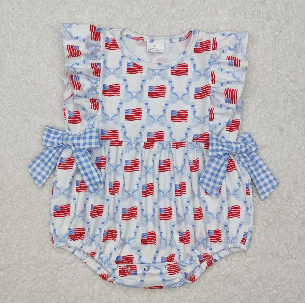Flags and Blue Bows Bubble