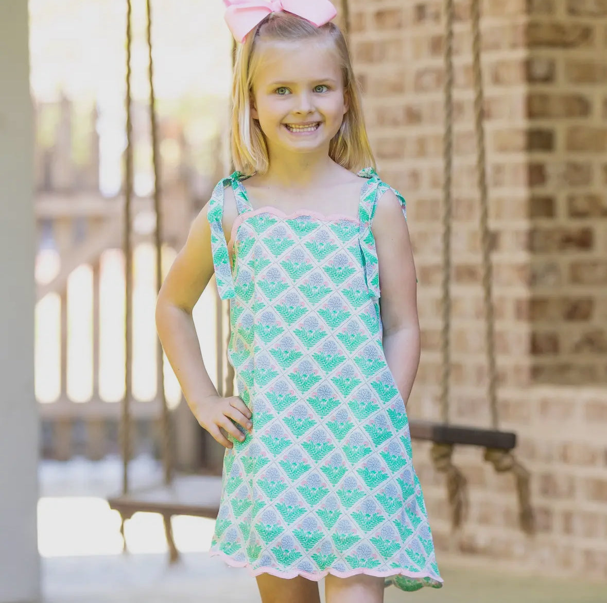 Blossoms Scallop Dress