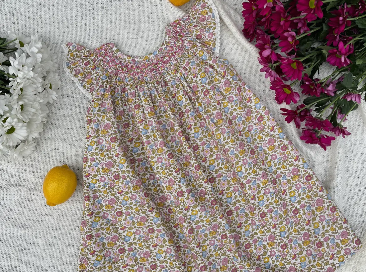 Kira Yellow Floral Dress