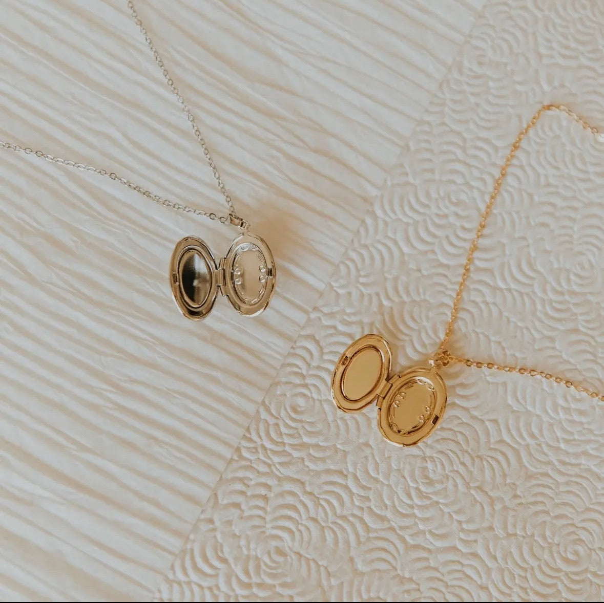 Isabelle Locket Necklace: Gold, 17.5"