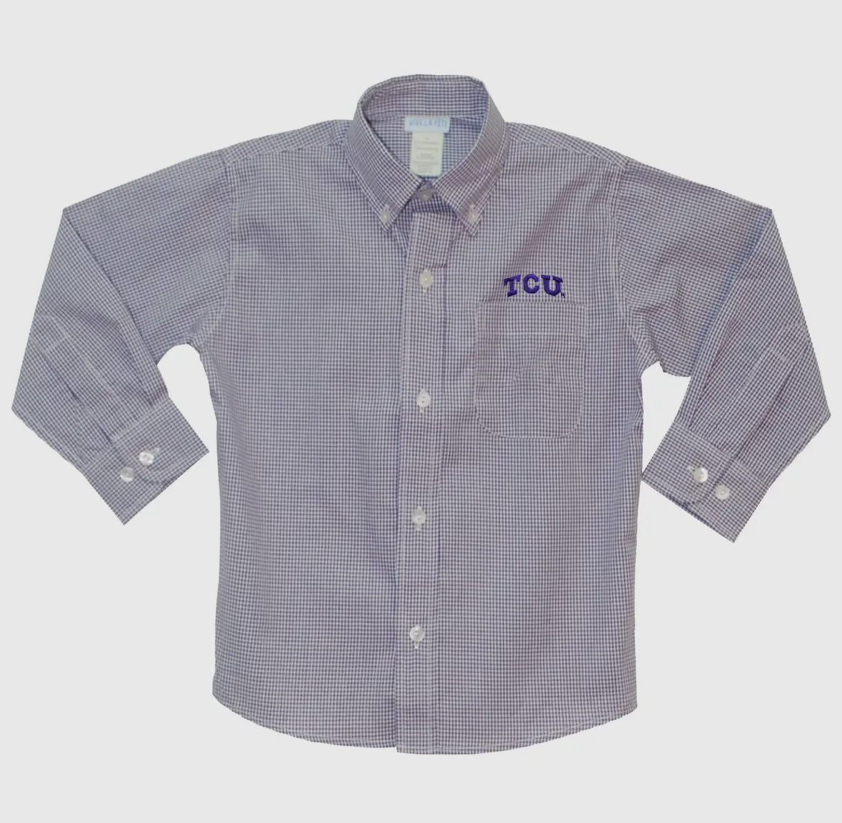 TCU Embroidered Button Down Shirt