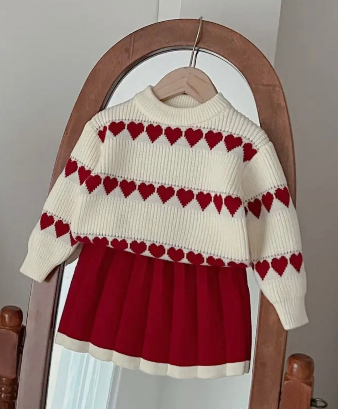 Valentines Heart Sweater Set
