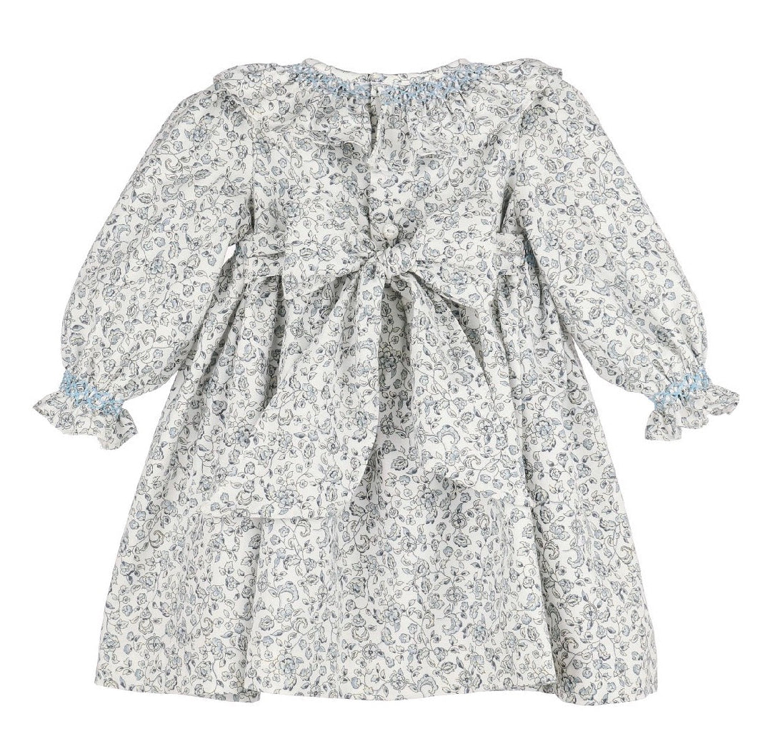 Heirloom Floral Dress Blue - Sophie and Lucas