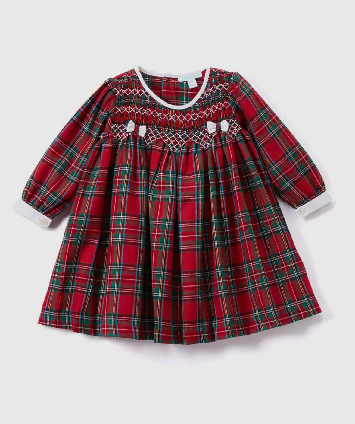 Red Plaid Smocked Dress