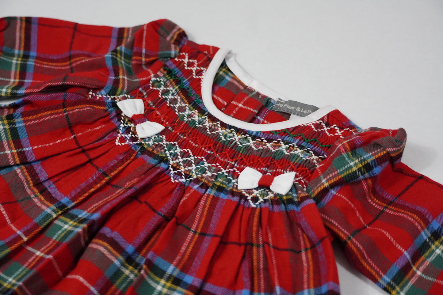Red Plaid Smocked Dress