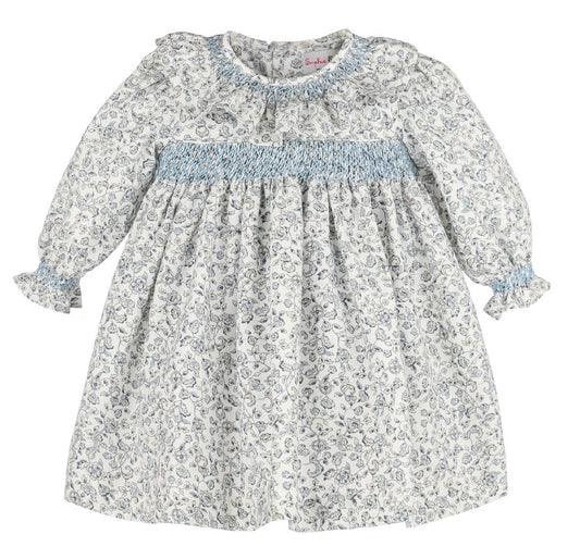 Heirloom Floral Dress Blue - Sophie and Lucas
