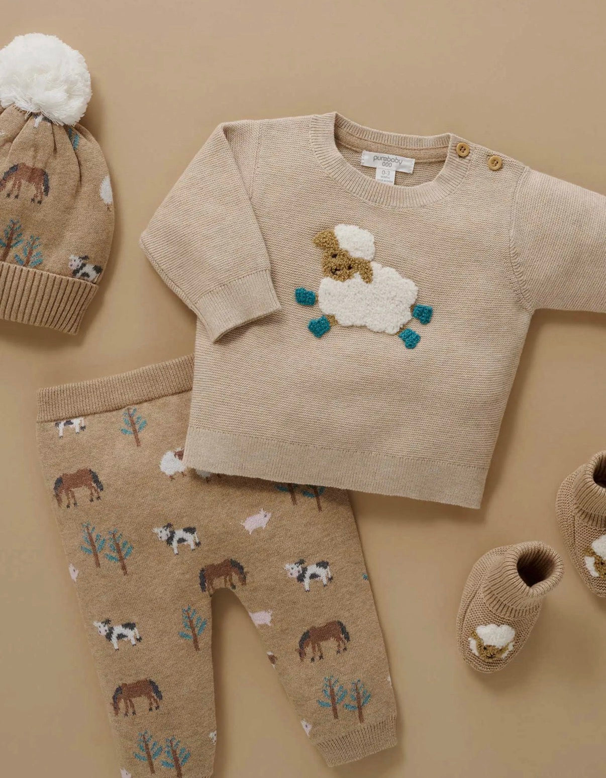 On The Farm Sweater - Almond
