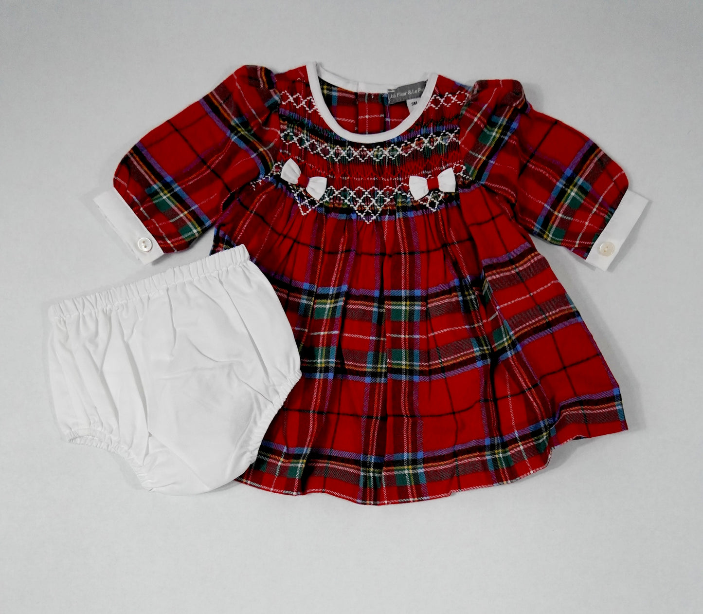 Red Plaid Smocked Dress