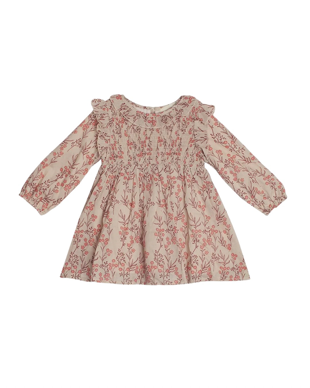 Autumn Floral Tan Dress