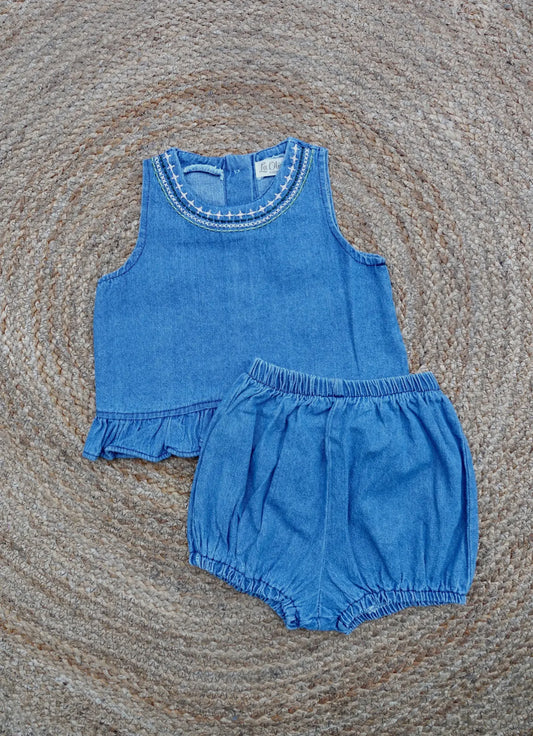 Glenda Denim Set