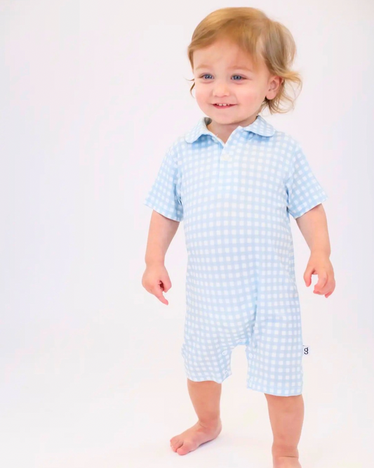 Blue Gingham Shortall
