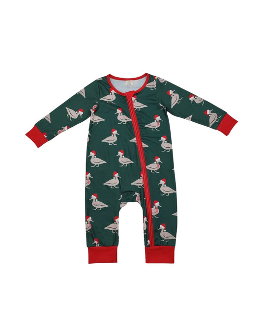 Christmas Ducks Zip Romper