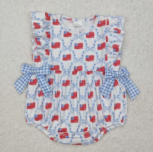 Flags and Blue Bows Bubble
