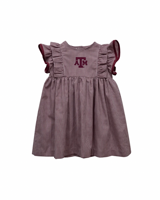Texas A&M Aggies Embroidered Ruffle Dress