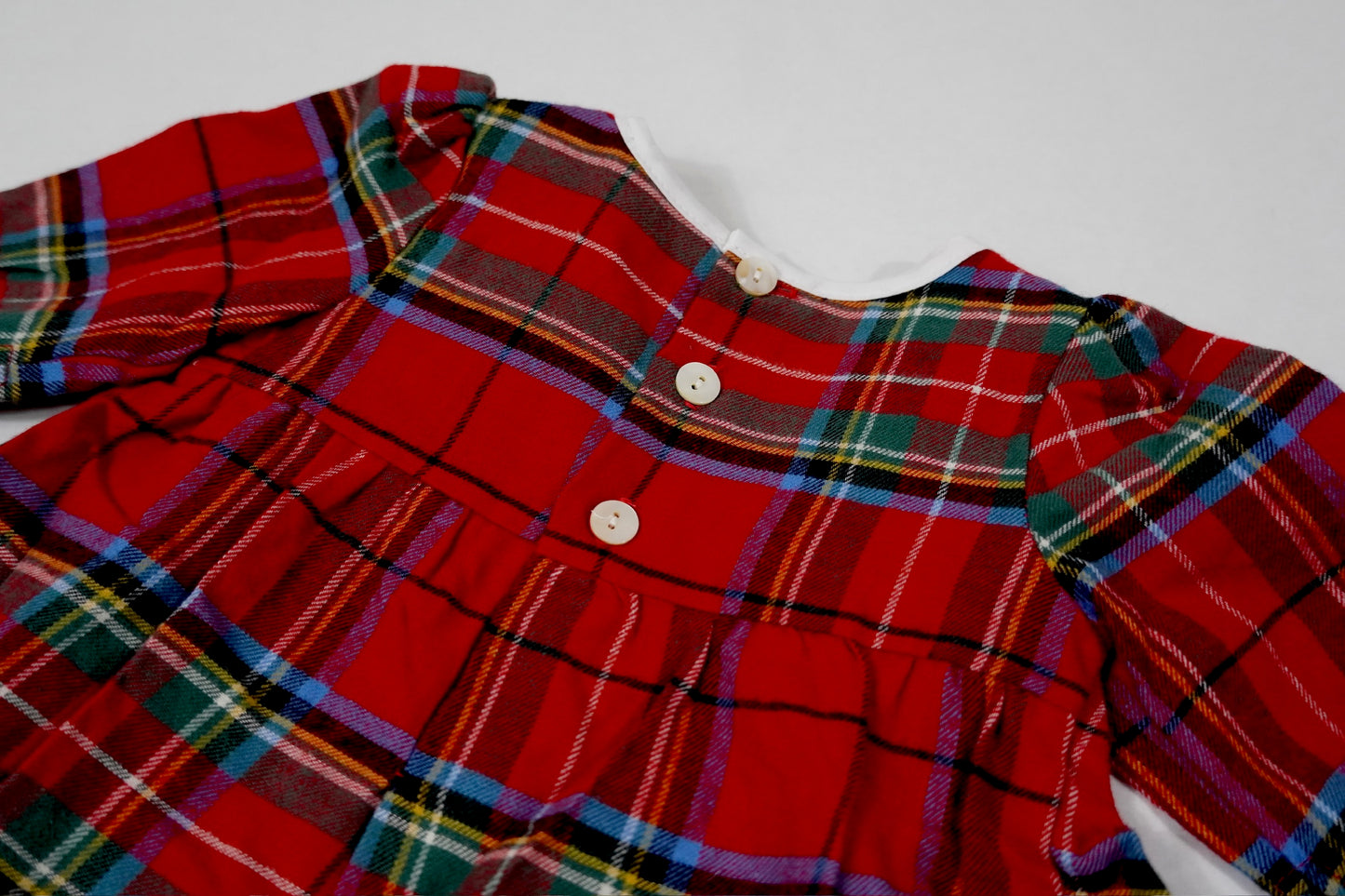 Red Plaid Smocked Dress