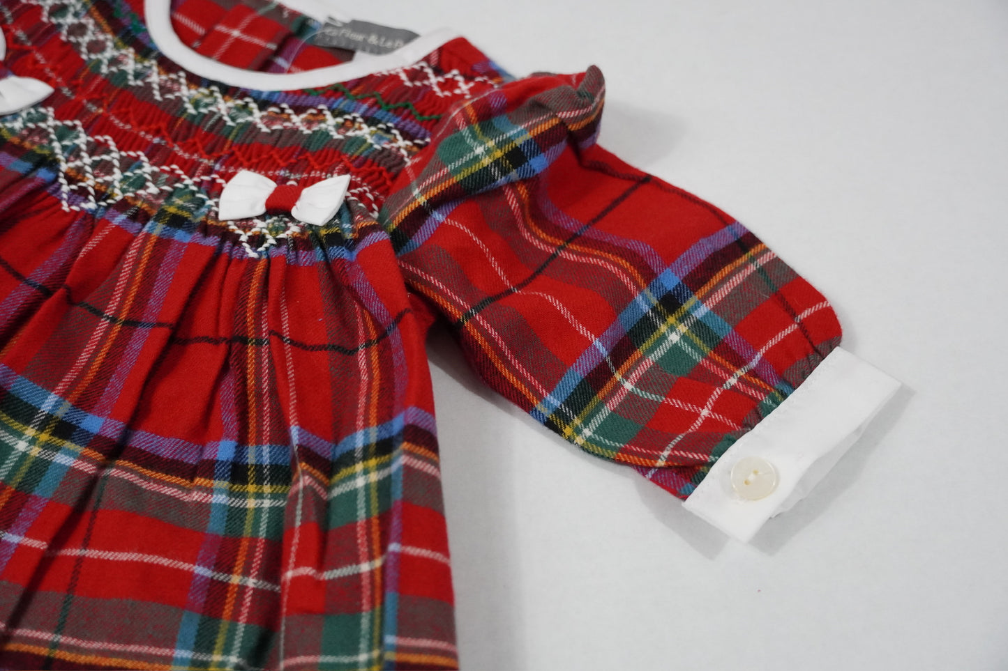 Red Plaid Smocked Dress