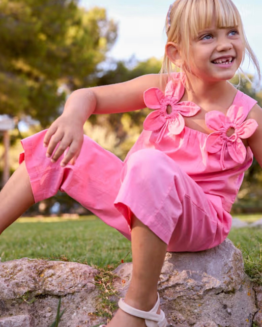 Geranium Flower Pants Set