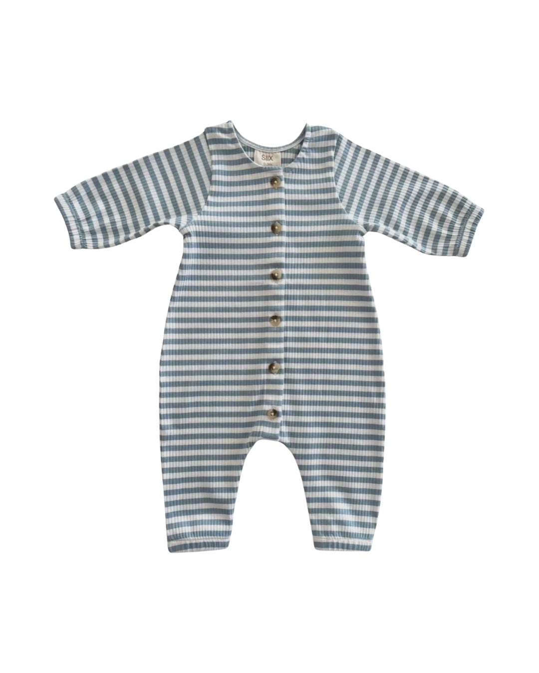 Dusty Blue Stripe Jumpsuit