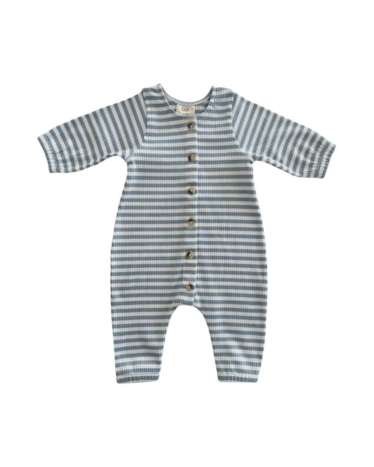 Dusty Blue Stripe Jumpsuit