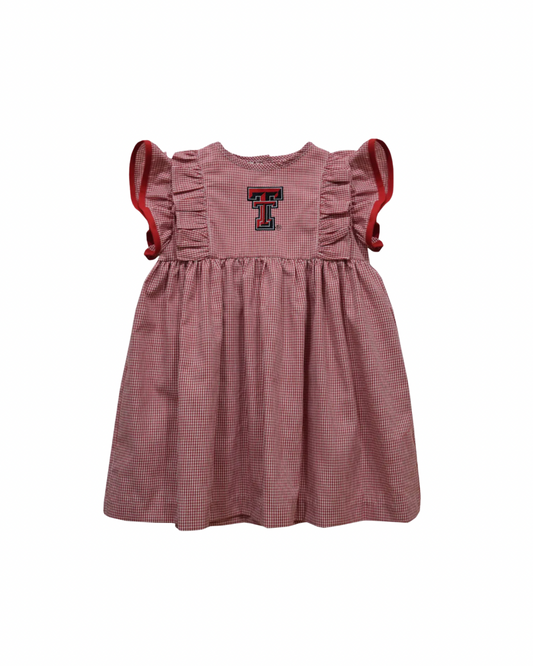 Texas Tech Red Raiders Embroidered Ruffle Dress