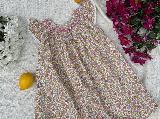 Kira Yellow Floral Dress