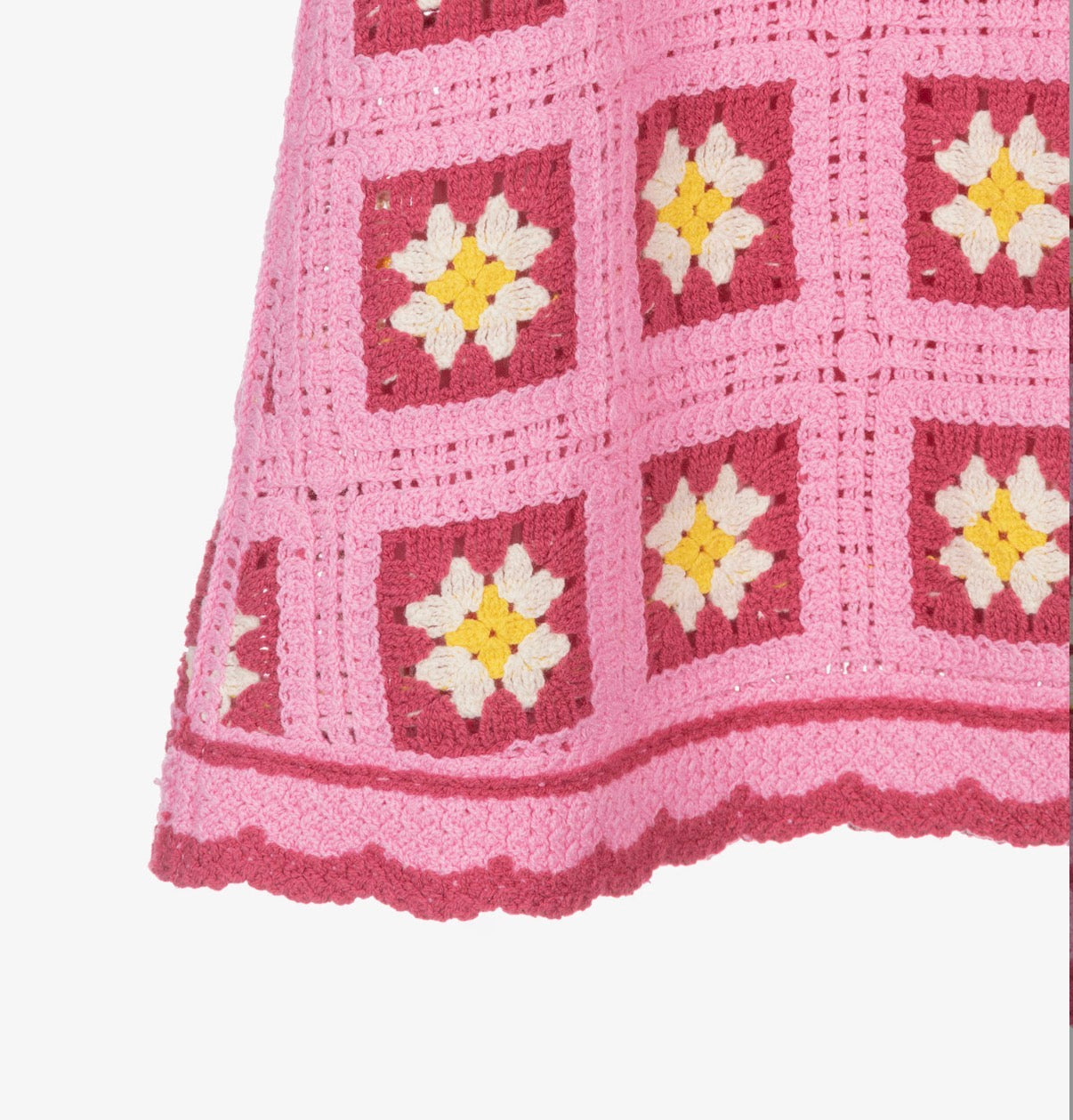 Crochet Dress Pink and Yellow