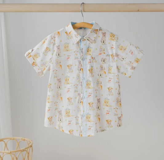 Cowboy Pups SS Collared Shirt