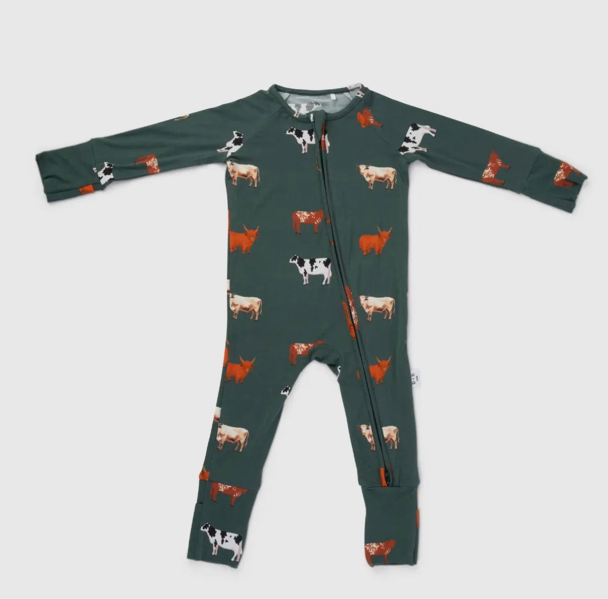 Green Cow Baby Pajamas