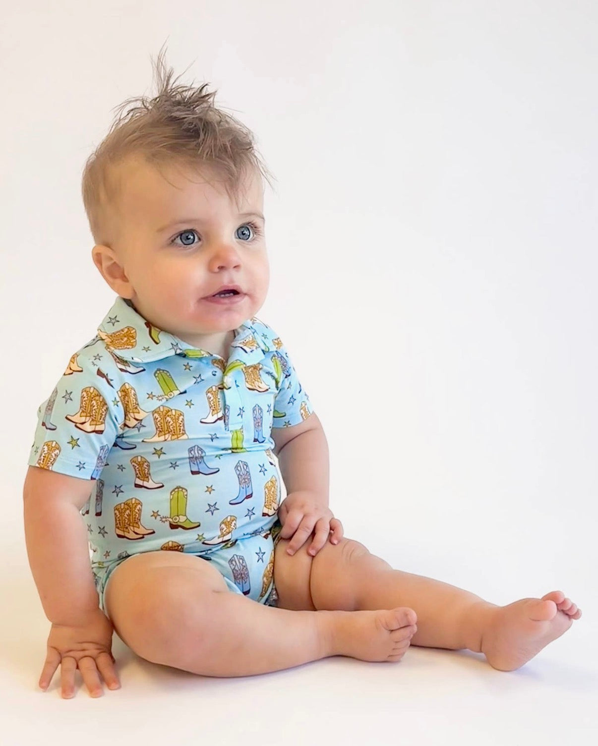 Cowboy Boots & Stars Shortall