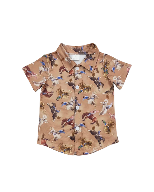 Bucking Horse Button Up Shirt
