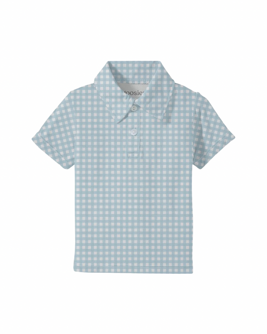 Blue Gingham Polo