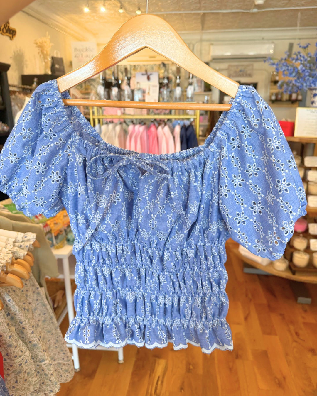 Poppi Set - Blue Denim Eyelet