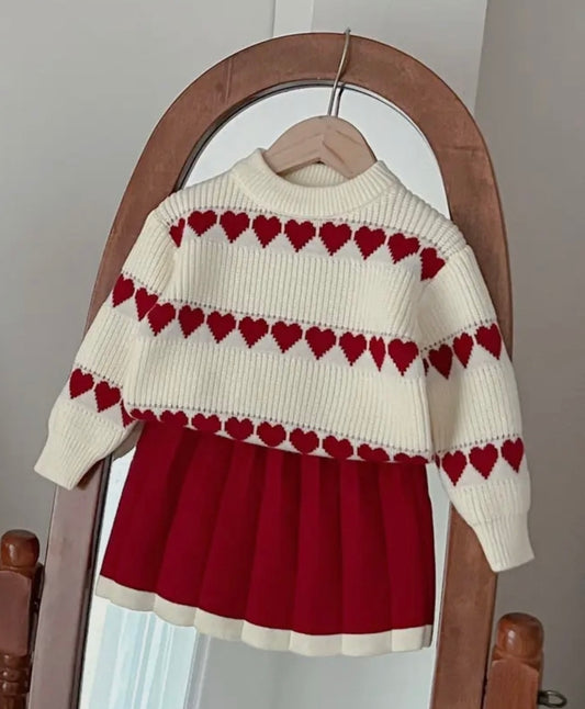 Valentines Heart Sweater Set