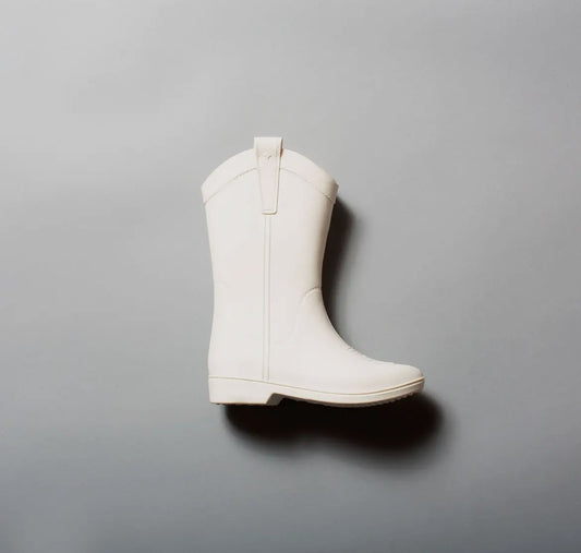 Bone White Kid's All Weather Rubber Cowboy Boots