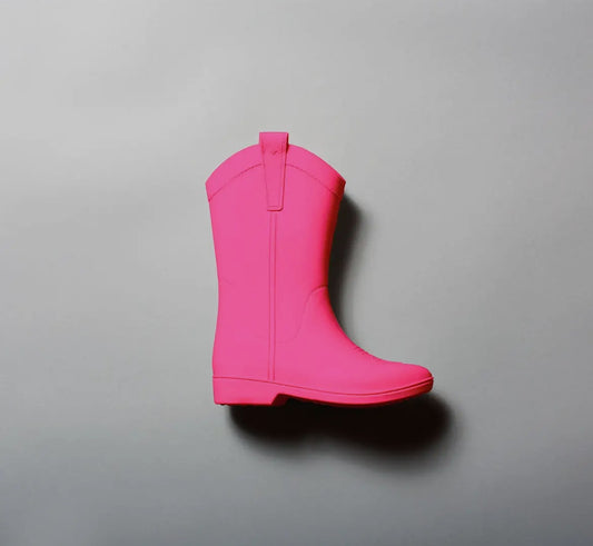 Pink Kid's All Weather Rubber Cowboy Boots