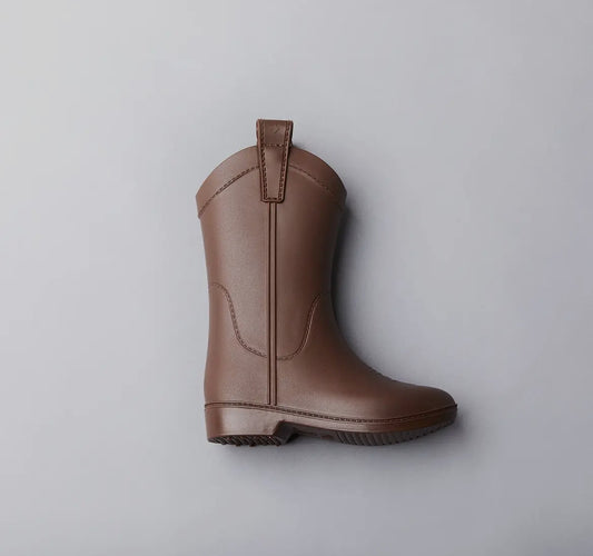 Rustic Brown Kid's All Weather Rubber Cowboy Boots